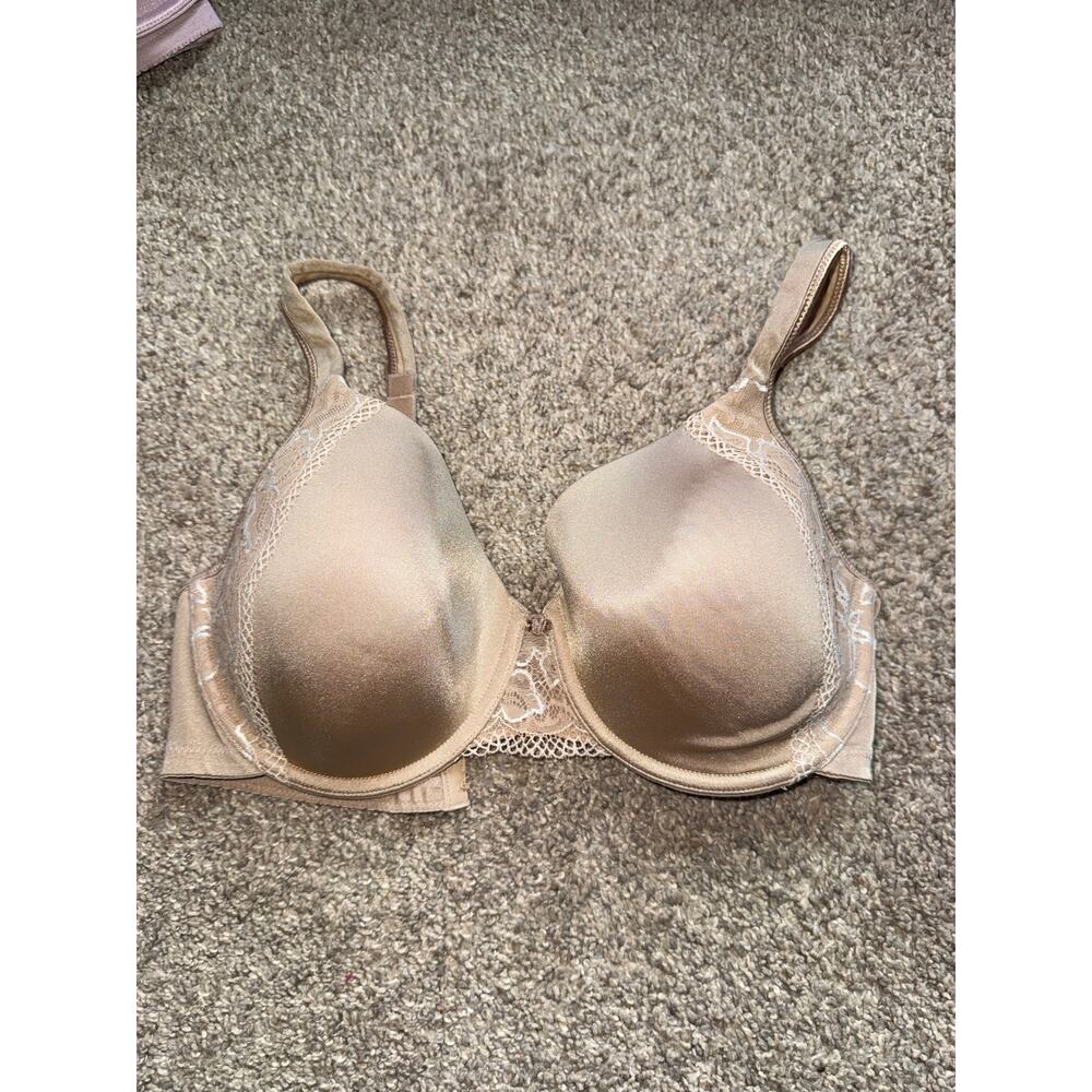 Bali - Lace Trim Underwire Bra - 36D, Nude